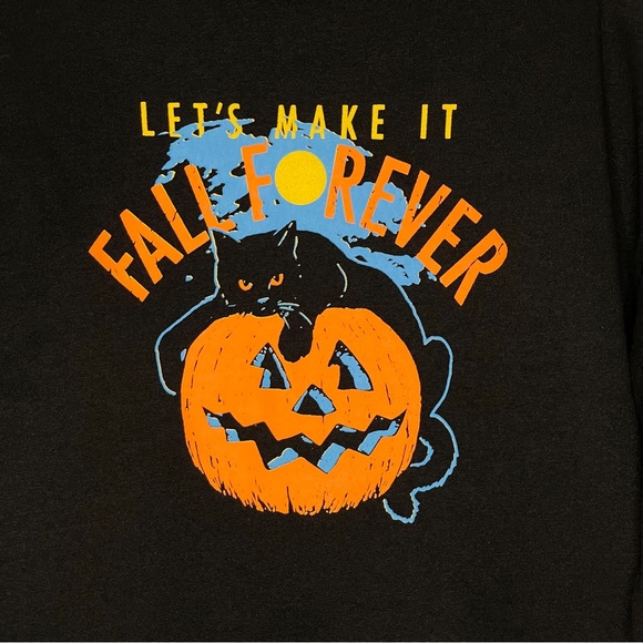 NWOT Fall Black Fleece Crewneck Sweatshirt Let’s Make It Fall Forever XL - XXL - Picture 5 of 12